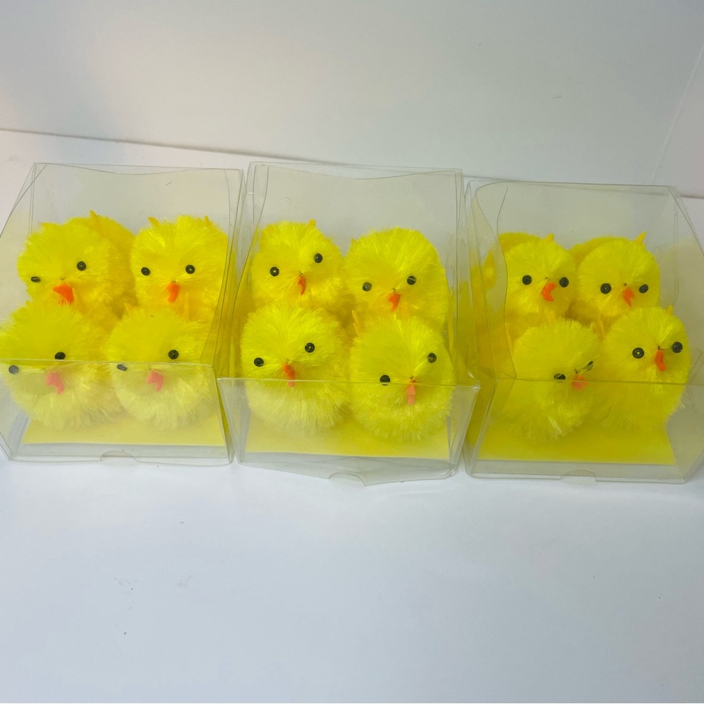 🐥 Easter Chicks, Yellow Plush, NWT, Lot of 12 large, Easter Crafts